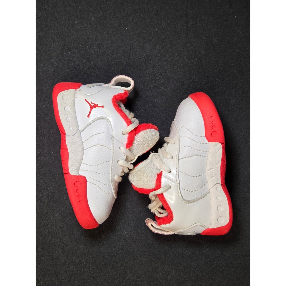 Jordan Jumpman Team Pro Toddler Shoes‎ White Red 4C 364682-161 High Top Sneakers